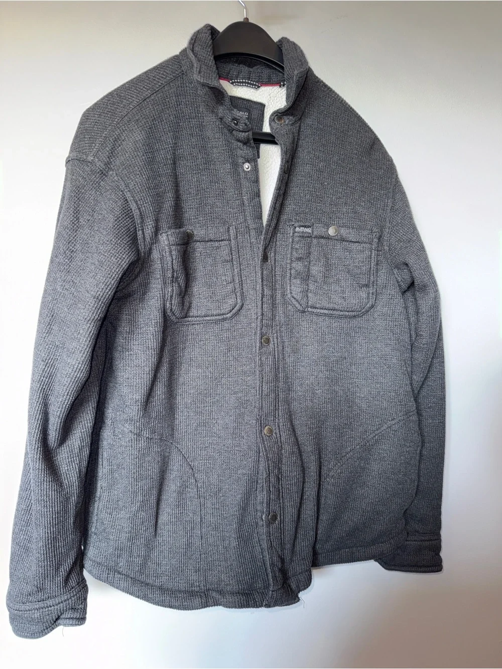 Buffalo David Bitton Men's Charcoal Knit-Textured Jacket